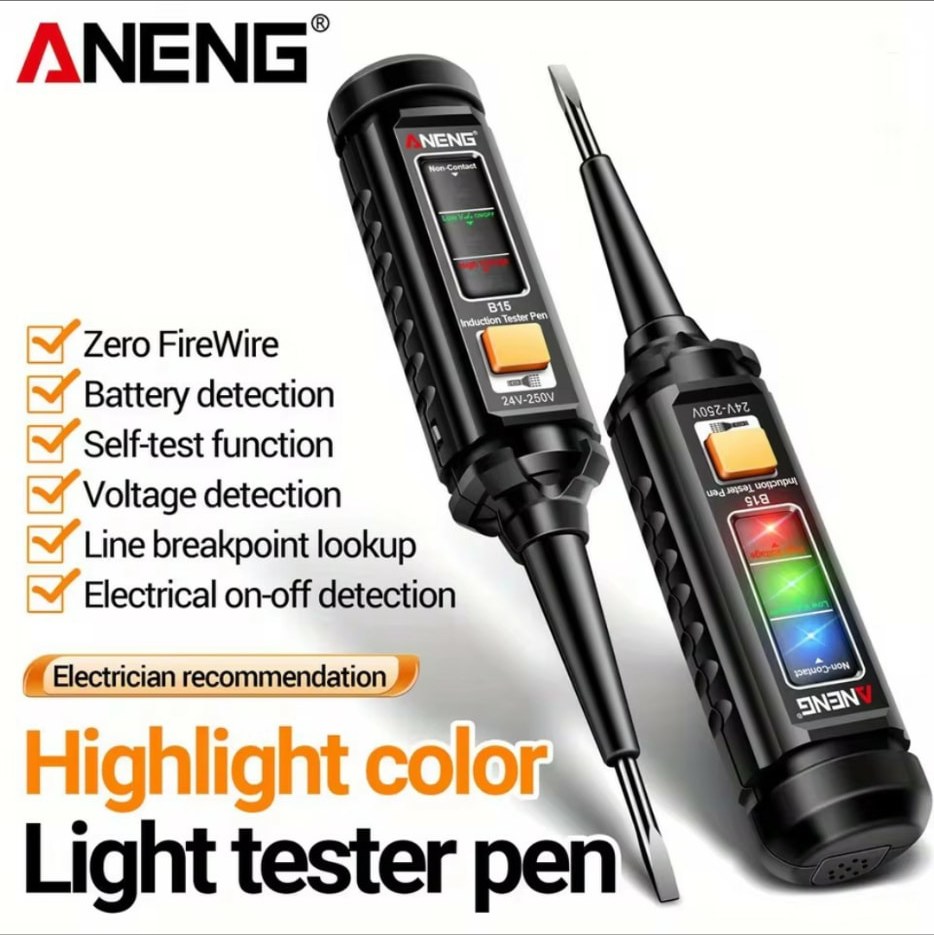 ANENG B15 — Bolígrafo detector de voltaje con luz de color