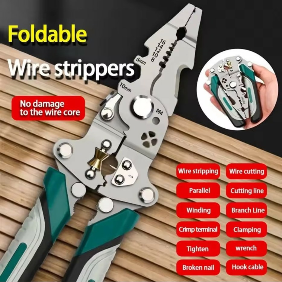 Pelacables plegable 18 en 1 de acero inoxidable
