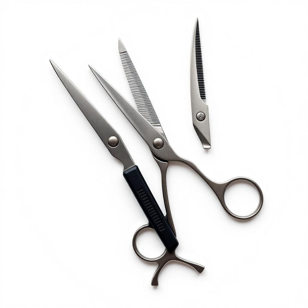 Set profesional de tijeras de barbero 6'' — Corte + entresacar