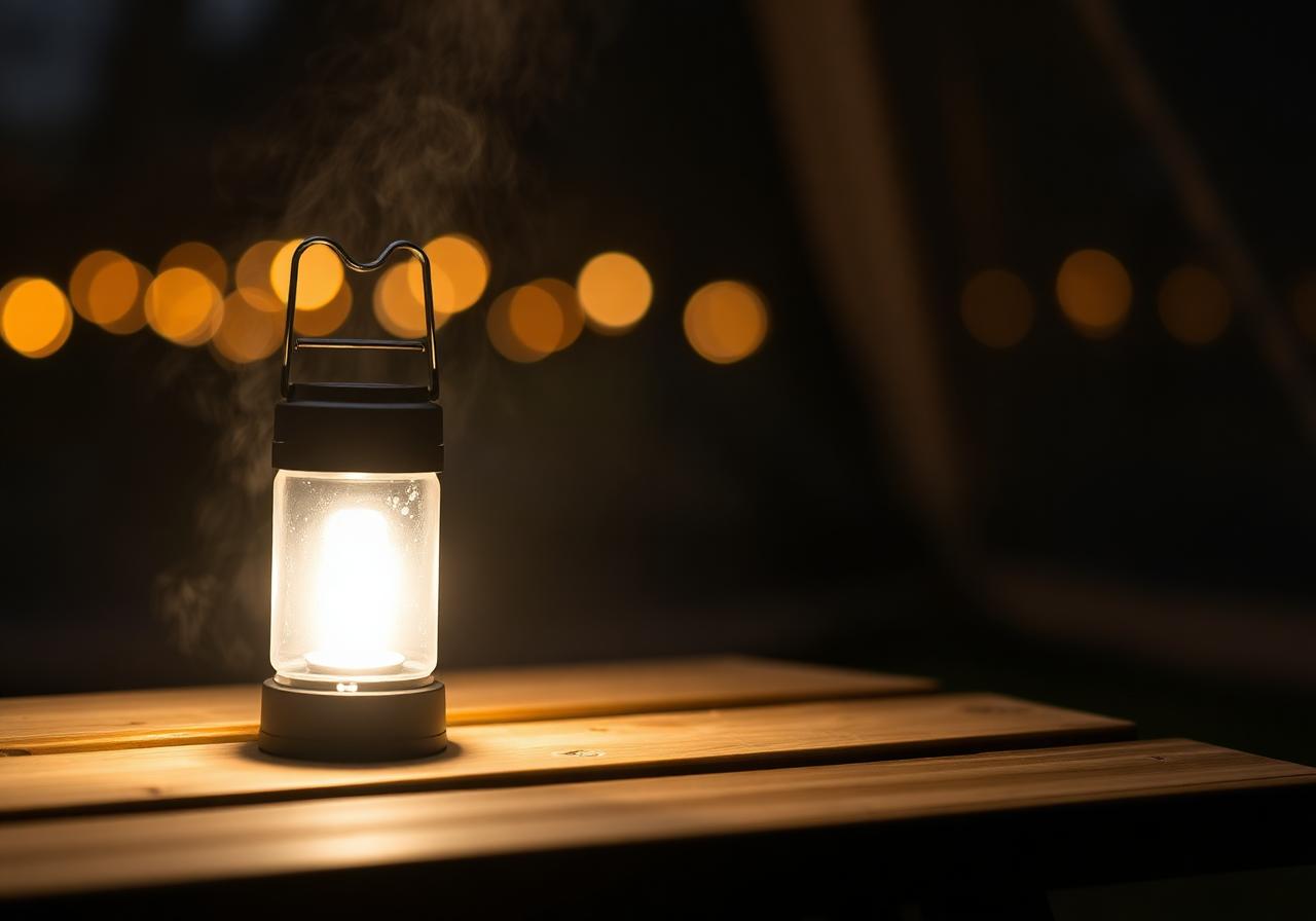 Linterna LED de camping para emergencias y apagones